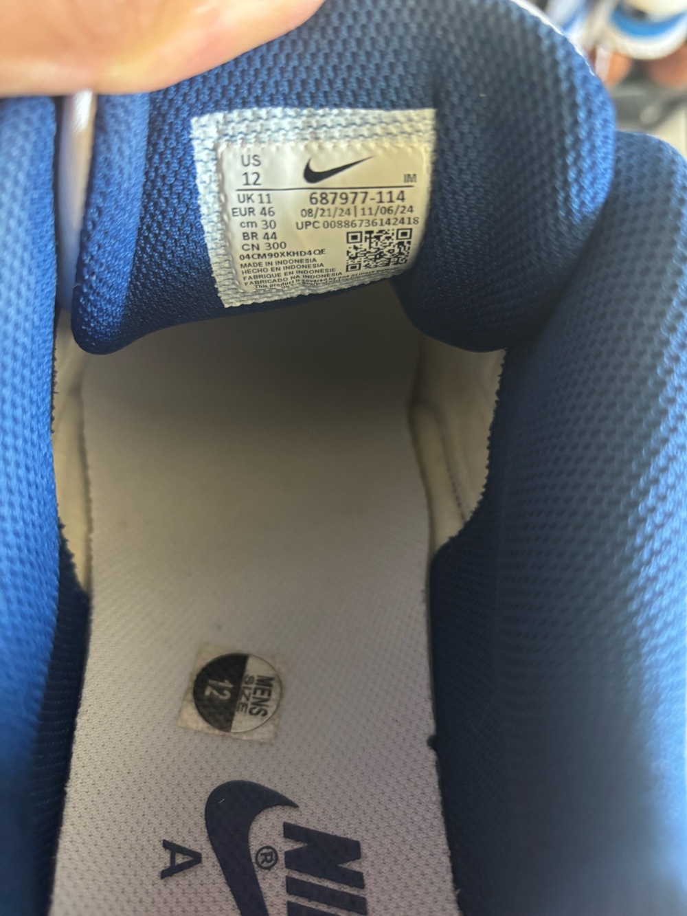 Nike Men’s White and Blue Air Max LTD Sneakers. Size 12 sneaker. - Picture 5 of 5